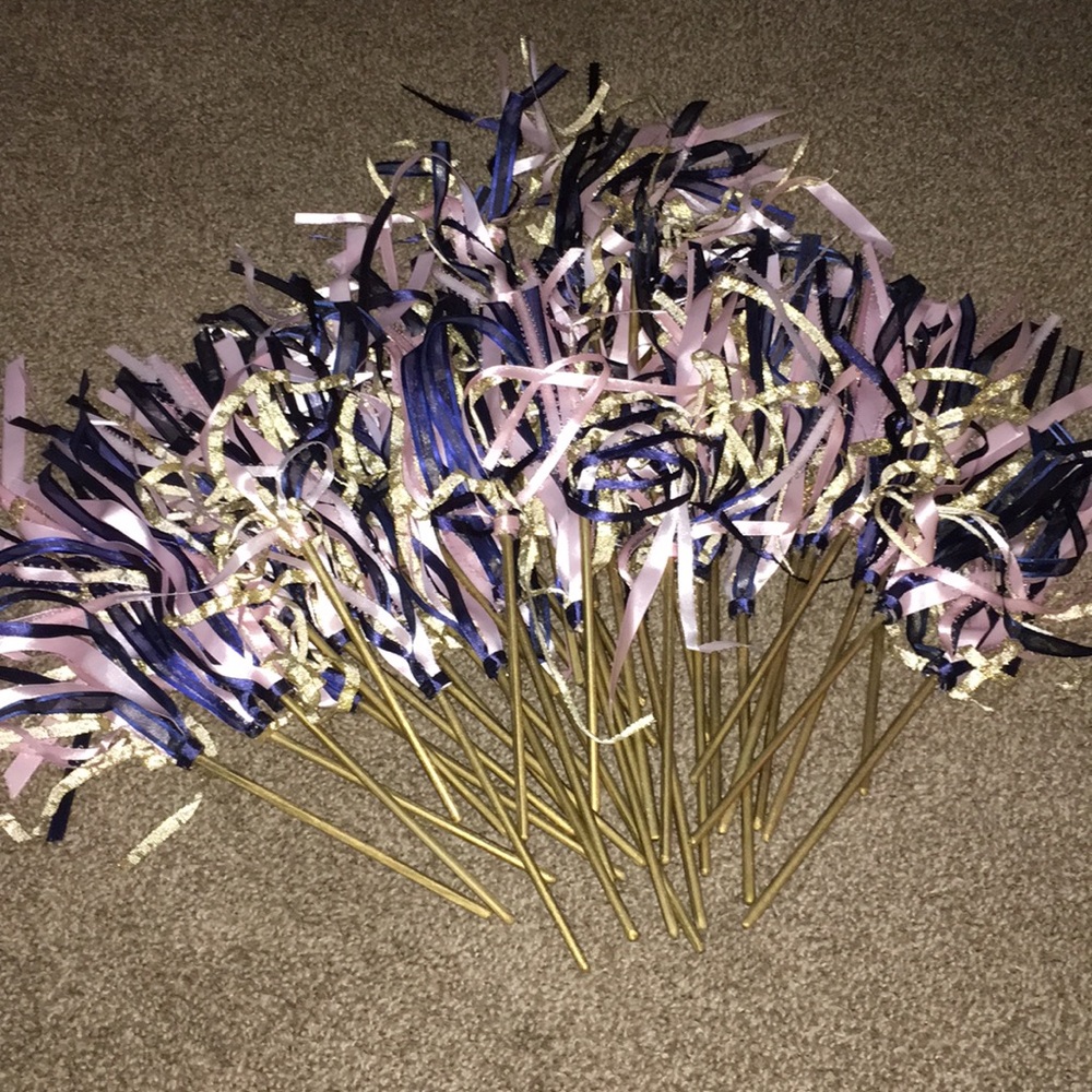 Handmade ribbon wands